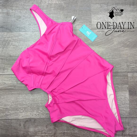 Cupshe One Shoulder Cut Out One Piece Swimsuit Size M - Picture 3 of 7